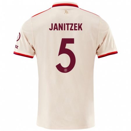 Kandiny Niño Camiseta Justin Janitzek #5 Lino Equipación Tercera 2024/25 La Camisa Chile