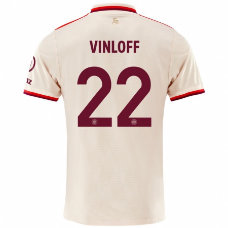 Kandiny Niño Camiseta Matteo Vinloff #22 Lino Equipación Tercera 2024/25 La Camisa Chile