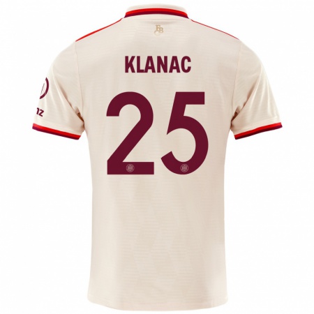 Kandiny Niño Camiseta Luka Klanac #25 Lino Equipación Tercera 2024/25 La Camisa Chile