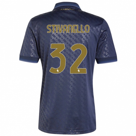 Kandiny Niño Camiseta Riccardo Stivanello #32 Azul Marino Equipación Tercera 2024/25 La Camisa Chile