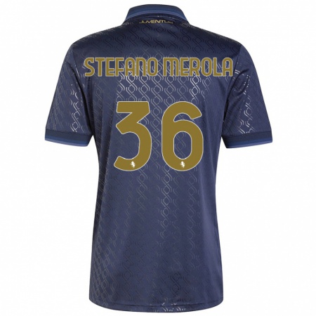 Kandiny Niño Camiseta Antonio Stefano Merola #36 Azul Marino Equipación Tercera 2024/25 La Camisa Chile