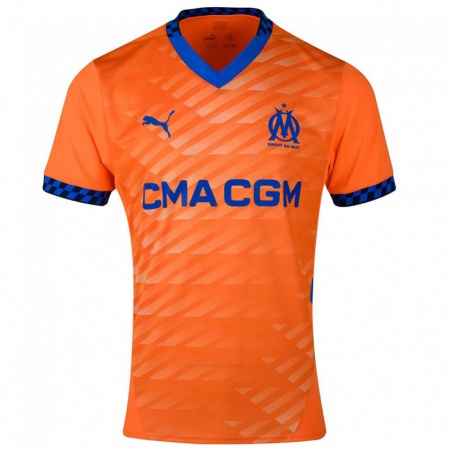 Kandiny Niño Camiseta Salima Sidi Moussa #19 Naranja Azul Oscuro Equipación Tercera 2024/25 La Camisa Chile