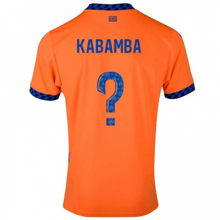 Kandiny Niño Camiseta Alexis Kabamba #0 Naranja Azul Oscuro Equipación Tercera 2024/25 La Camisa Chile