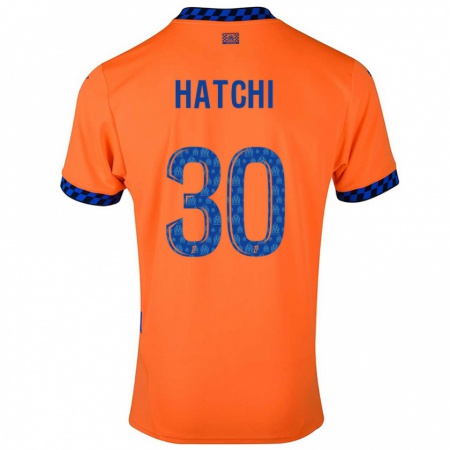 Kandiny Niño Camiseta Anaïs Hatchi #30 Naranja Azul Oscuro Equipación Tercera 2024/25 La Camisa Chile