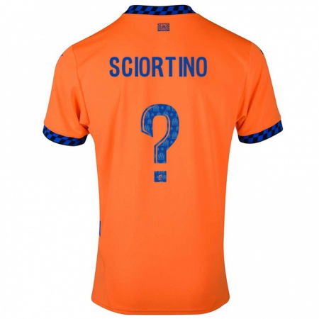 Kandiny Niño Camiseta Paolo Sciortino #0 Naranja Azul Oscuro Equipación Tercera 2024/25 La Camisa Chile