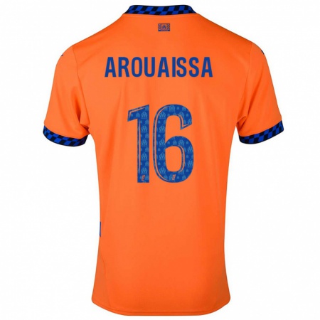 Kandiny Niño Camiseta Ines Arouaissa #16 Naranja Azul Oscuro Equipación Tercera 2024/25 La Camisa Chile