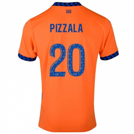 Kandiny Niño Camiseta Caroline Pizzala #20 Naranja Azul Oscuro Equipación Tercera 2024/25 La Camisa Chile