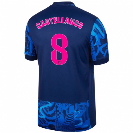 Kandiny Niño Camiseta Jorge Castellanos #8 Azul Real Equipación Tercera 2024/25 La Camisa Chile