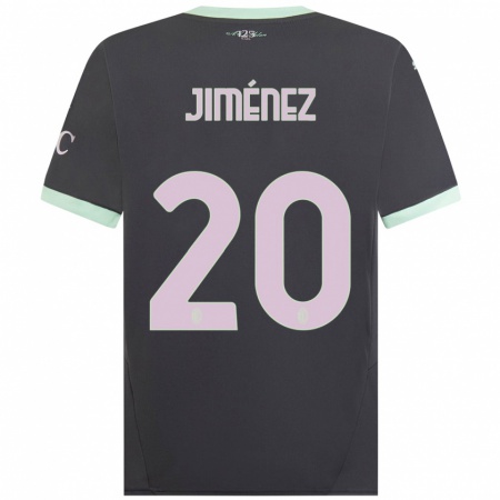 Kandiny Niño Camiseta Álex Jiménez #20 Gris Equipación Tercera 2024/25 La Camisa Chile