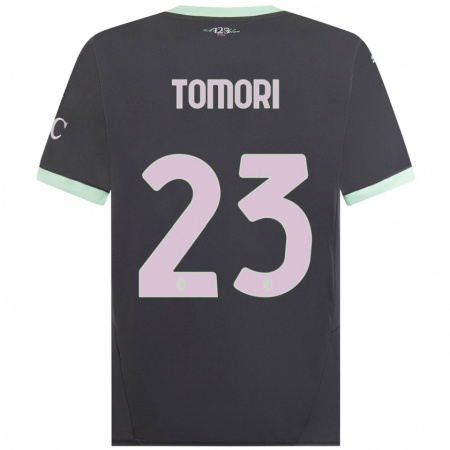 Kandiny Niño Camiseta Fikayo Tomori #23 Gris Equipación Tercera 2024/25 La Camisa Chile