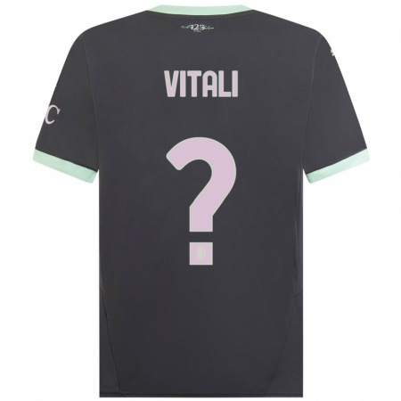 Kandiny Niño Camiseta Michael Vitali #0 Gris Equipación Tercera 2024/25 La Camisa Chile