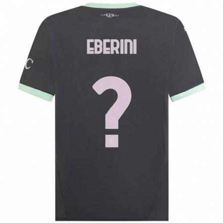 Kandiny Niño Camiseta Daniele Eberini #0 Gris Equipación Tercera 2024/25 La Camisa Chile