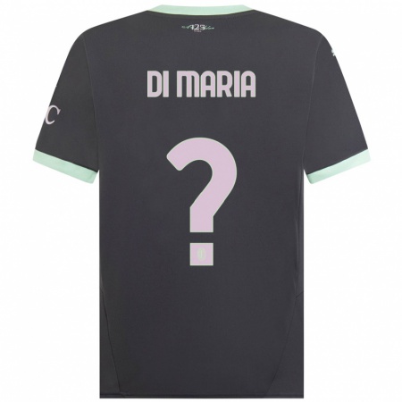 Kandiny Niño Camiseta Alessandro Di Maria #0 Gris Equipación Tercera 2024/25 La Camisa Chile