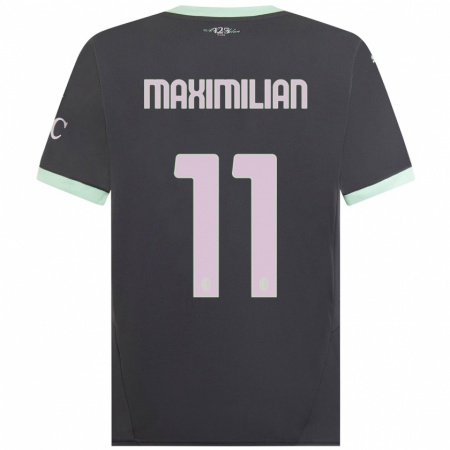 Kandiny Niño Camiseta Maximilian Ibrahimović #11 Gris Equipación Tercera 2024/25 La Camisa Chile