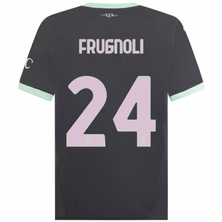 Kandiny Niño Camiseta Leonardo Frugnoli #24 Gris Equipación Tercera 2024/25 La Camisa Chile