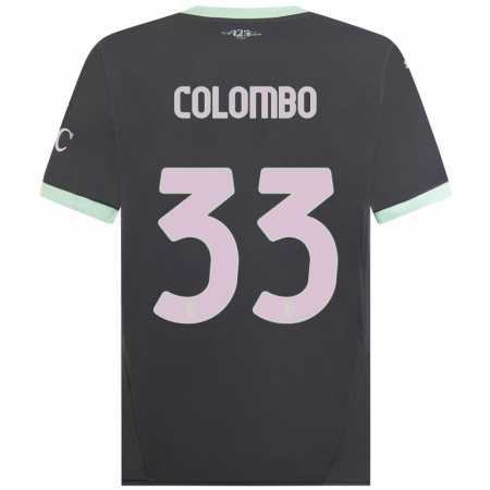 Kandiny Niño Camiseta Federico Colombo #33 Gris Equipación Tercera 2024/25 La Camisa Chile