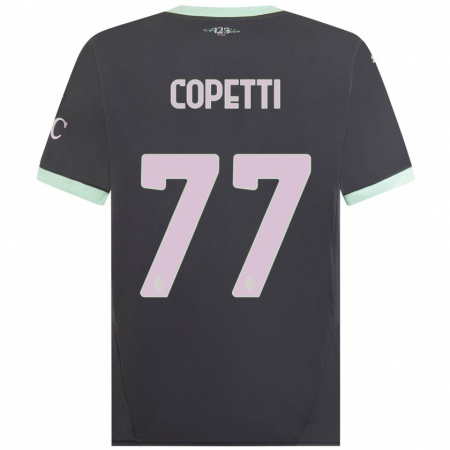 Kandiny Niño Camiseta Matilde Copetti #77 Gris Equipación Tercera 2024/25 La Camisa Chile