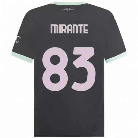 Kandiny Niño Camiseta Antonio Mirante #83 Gris Equipación Tercera 2024/25 La Camisa Chile