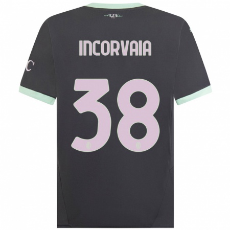 Kandiny Niño Camiseta Giovanni Incorvaia #38 Gris Equipación Tercera 2024/25 La Camisa Chile