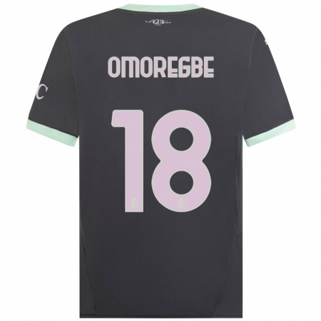 Kandiny Niño Camiseta Bob Murphy Omoregbe #18 Gris Equipación Tercera 2024/25 La Camisa Chile