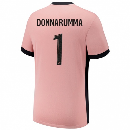 Kandiny Niño Camiseta Gianluigi Donnarumma #1 Rosa Óxido Equipación Tercera 2024/25 La Camisa Chile