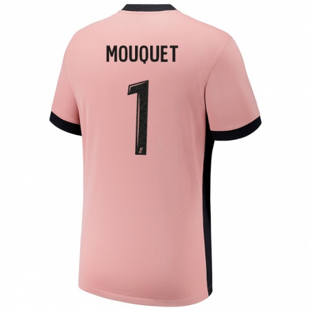 Kandiny Niño Camiseta Louis Mouquet #1 Rosa Óxido Equipación Tercera 2024/25 La Camisa Chile