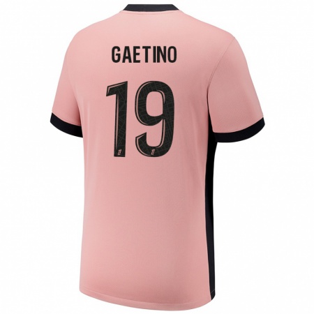 Kandiny Niño Camiseta Eva Gaetino #19 Rosa Óxido Equipación Tercera 2024/25 La Camisa Chile