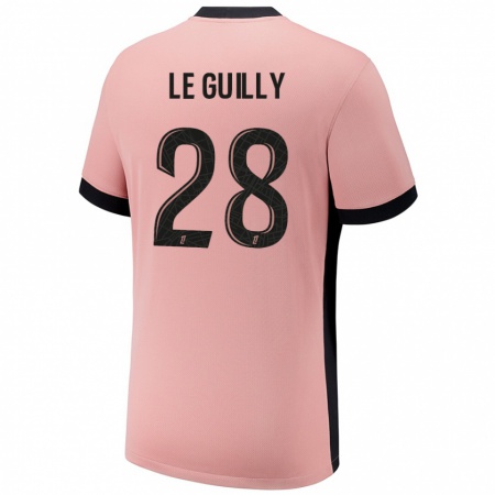 Kandiny Niño Camiseta Jade Le Guilly #28 Rosa Óxido Equipación Tercera 2024/25 La Camisa Chile