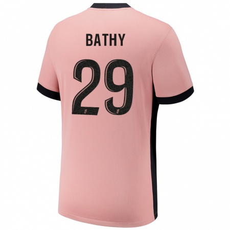 Kandiny Niño Camiseta Griedge Mbock Bathy #29 Rosa Óxido Equipación Tercera 2024/25 La Camisa Chile