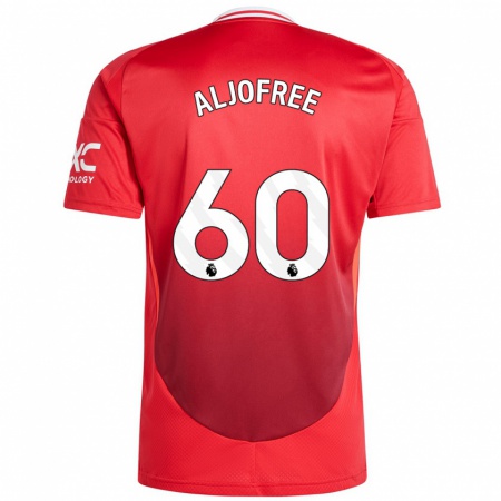 Kandiny Hombre Camiseta Sonny Aljofree #60 Rojo Brillante 1ª Equipación 2024/25 La Camisa Chile