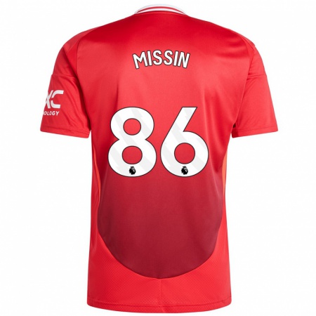 Kandiny Hombre Camiseta Ashton Missin #86 Rojo Brillante 1ª Equipación 2024/25 La Camisa Chile