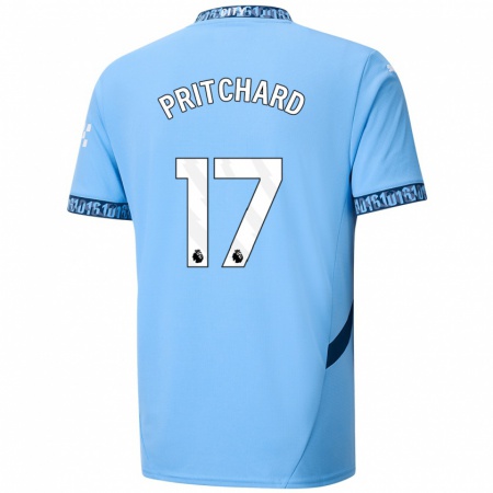 Kandiny Hombre Camiseta Poppy Pritchard #17 Azul Marino 1ª Equipación 2024/25 La Camisa Chile