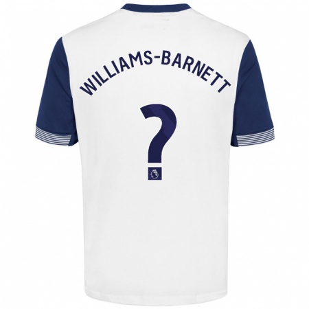 Kandiny Hombre Camiseta Lucá Williams-Barnett #0 Blanco Azul 1ª Equipación 2024/25 La Camisa Chile