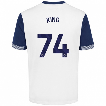 Kandiny Hombre Camiseta Maeson King #74 Blanco Azul 1ª Equipación 2024/25 La Camisa Chile