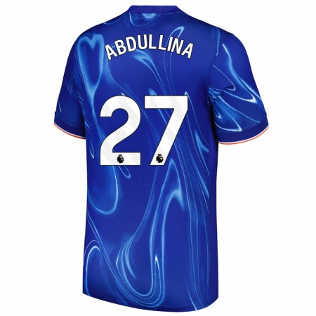 Kandiny Hombre Camiseta Alsu Abdullina #27 Azul Blanco 1ª Equipación 2024/25 La Camisa Chile