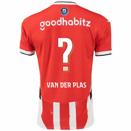 Kandiny Hombre Camiseta Sven Van Der Plas #0 Rojo Blanco 1ª Equipación 2024/25 La Camisa Chile