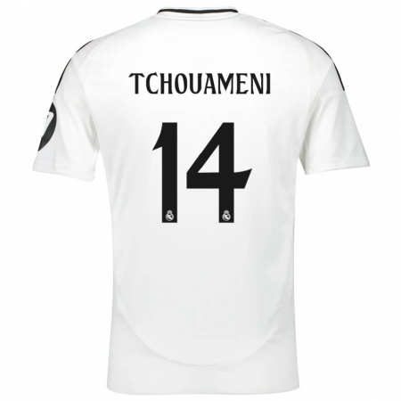 Kandiny Hombre Camiseta Aurélien Tchouaméni #14 Blanco 1ª Equipación 2024/25 La Camisa Chile