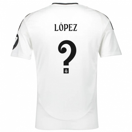 Kandiny Hombre Camiseta Noel López #0 Blanco 1ª Equipación 2024/25 La Camisa Chile