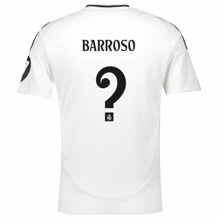 Kandiny Hombre Camiseta Jaime Barroso #0 Blanco 1ª Equipación 2024/25 La Camisa Chile