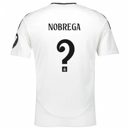 Kandiny Hombre Camiseta Abraham Nobrega #0 Blanco 1ª Equipación 2024/25 La Camisa Chile