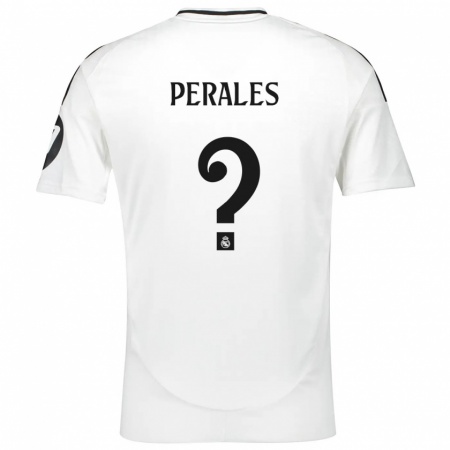 Kandiny Hombre Camiseta Miguel Perales #0 Blanco 1ª Equipación 2024/25 La Camisa Chile