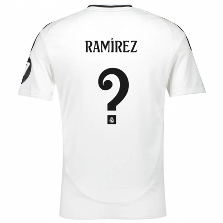 Kandiny Hombre Camiseta Izan Ramírez #0 Blanco 1ª Equipación 2024/25 La Camisa Chile