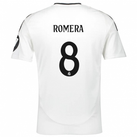 Kandiny Hombre Camiseta Miguel Romera #8 Blanco 1ª Equipación 2024/25 La Camisa Chile