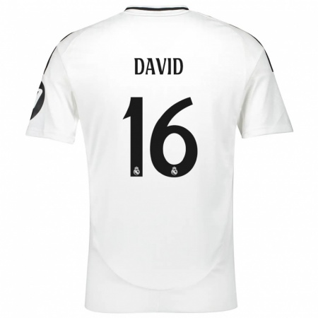 Kandiny Hombre Camiseta Antonio David #16 Blanco 1ª Equipación 2024/25 La Camisa Chile