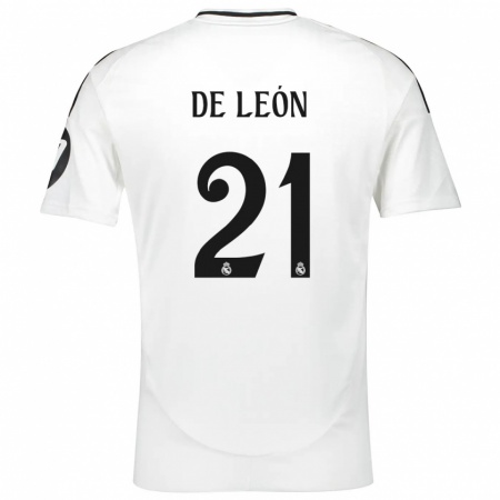 Kandiny Hombre Camiseta Jeremy De León #21 Blanco 1ª Equipación 2024/25 La Camisa Chile