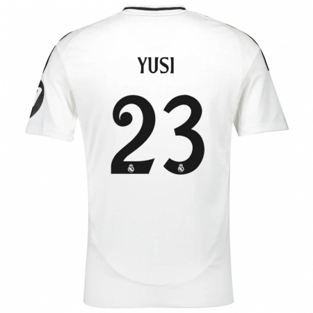 Kandiny Hombre Camiseta Youssef Enríquez #23 Blanco 1ª Equipación 2024/25 La Camisa Chile