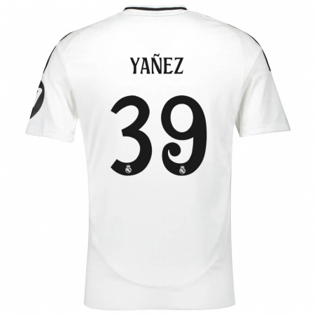 Kandiny Hombre Camiseta Daniel Yañez #39 Blanco 1ª Equipación 2024/25 La Camisa Chile