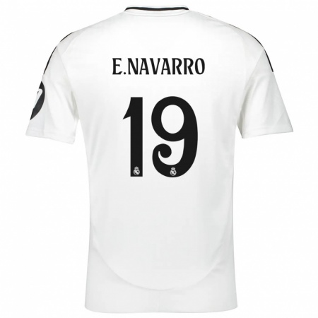 Kandiny Hombre Camiseta Eva Navarro #19 Blanco 1ª Equipación 2024/25 La Camisa Chile