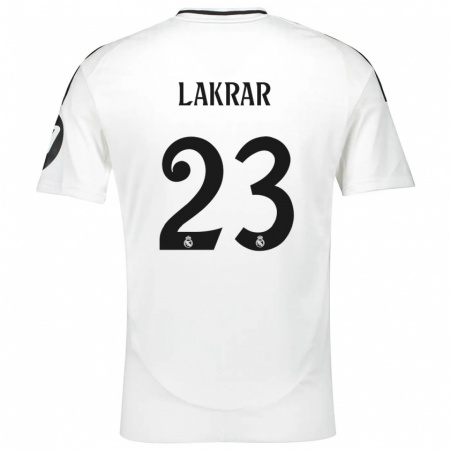 Kandiny Hombre Camiseta Maëlle Lakrar #23 Blanco 1ª Equipación 2024/25 La Camisa Chile