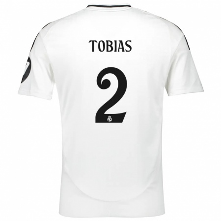 Kandiny Hombre Camiseta Vinícius Tobias #2 Blanco 1ª Equipación 2024/25 La Camisa Chile